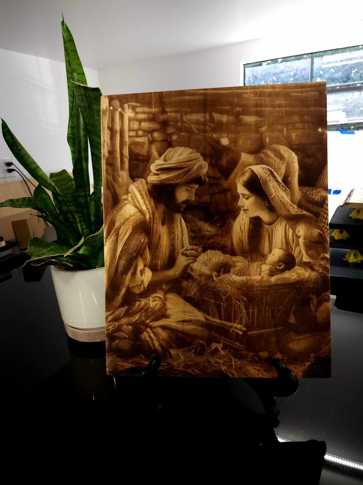 Holy Family- laser engraved