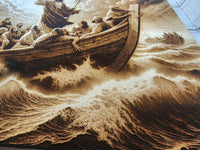 Jesus Calms the Storm – Engraved Christian Wood Art