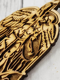 Handmade Religious Wood Magnets – Virgen de Guadalupe, St. Jude, Archangel Michael & Jesus | Oops I Inked