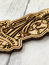 Handmade Religious Wood Magnets – Virgen de Guadalupe, St. Jude, Archangel Michael & Jesus | Oops I Inked