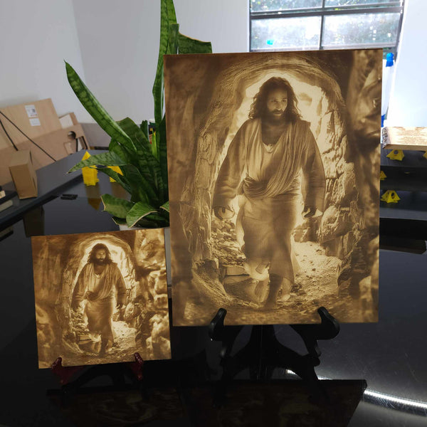 "He Is Risen"-  Laser Engraved