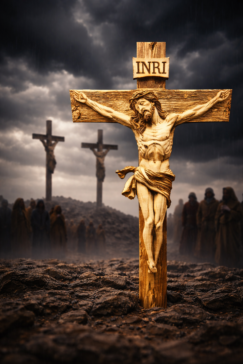 Wooden Jesus Crucifix Wall Cross