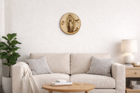Our Lady of Guadalupe Laser Engraved Wood Plaque – Handmade Catholic Religious Wall Art