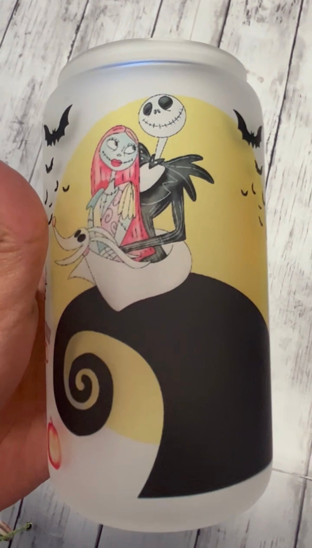 Nightmare before Christmas glass can