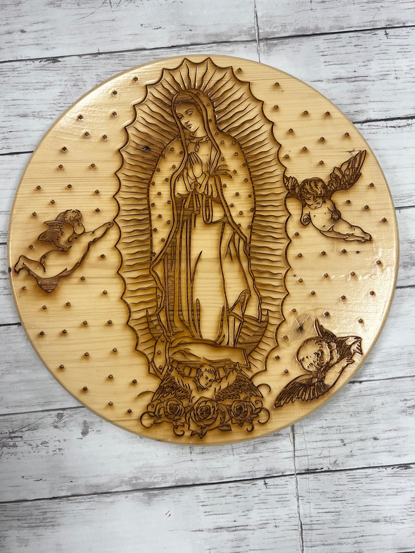 Nuestra Virgin De Guadalupe Engraved