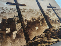 Three Crosses of Calvary – Jesus Crucifixion Wooden Wall Art | Christian Laser Engraved Wood Decor