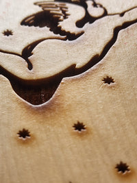 Our Lady of Guadalupe Laser Engraved Wood Plaque – Handmade Catholic Religious Wall Art