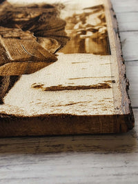 Jesus Carrying the Cross Wood Engraving – Christian Wall Art | Passion of Christ Religious Decor