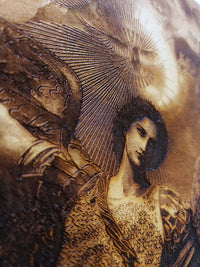 Archangel Michael Defeating Satan – Hand Engraved Christian Wood Wall Art | St. Michael Catholic Religious Decor