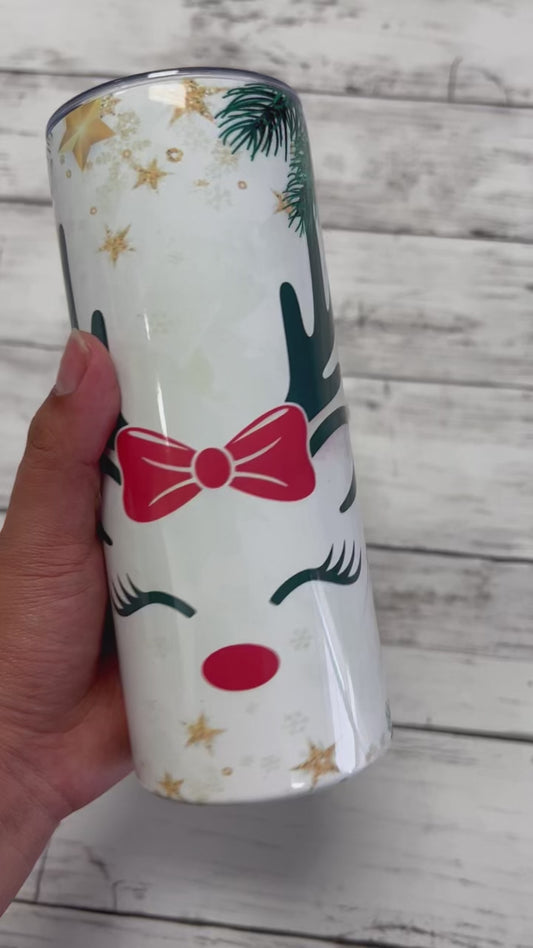 Cute reindeer tumbler