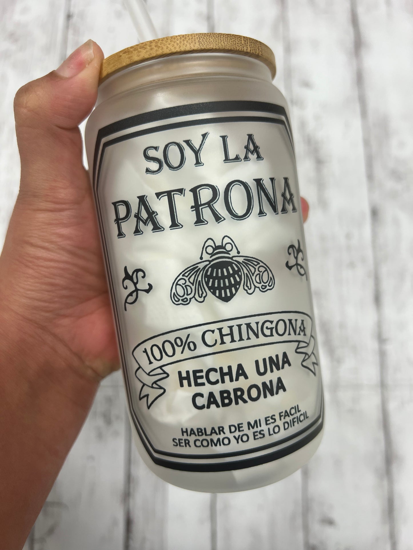 Soy la patrona Glass can