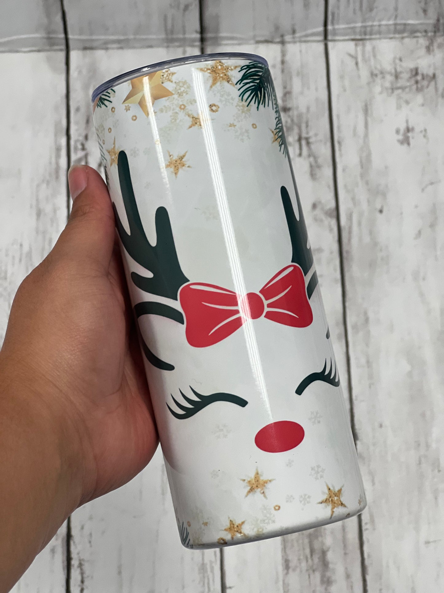 Cute reindeer tumbler